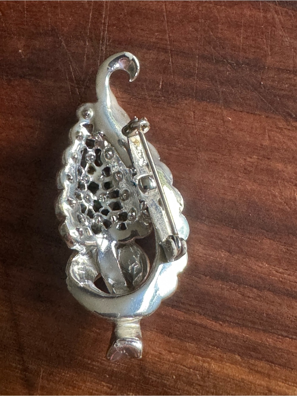 Coro Silver-Tone Clear Rhinestone Brooches - Picture 6 of 7
